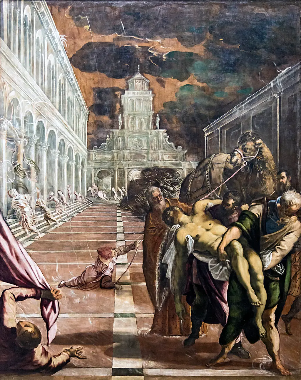 St Marks Body Brought up to Venice in Detail Tintoretto